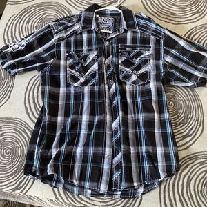Affliction button up shirt. Awesome looking shirt. XL slim shirt.